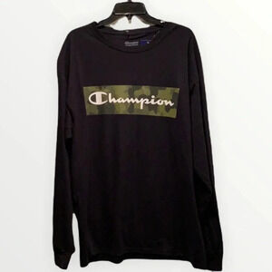 Champion Long Sleeve Camouflage T-Shirt Screenprint Big Tall
